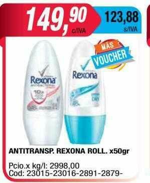 Maxiconsumo Antitransp. Rexona Roll. oferta