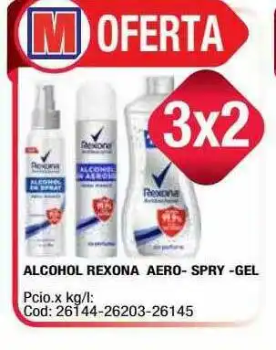 Maxiconsumo Alcohol Rexona Aero-spry-gel oferta