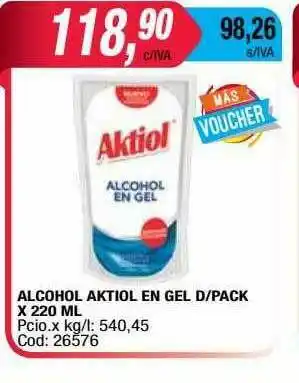 Maxiconsumo Alchol Aktiol En Gel D Pack oferta