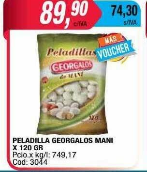 Maxiconsumo Peladilla Georgalos Mani oferta