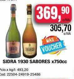 Maxiconsumo Sidra 1930 Sabores oferta