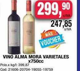 Maxiconsumo Vino Alma Mora Varietales oferta