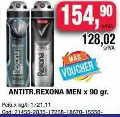 Maxiconsumo Antitr. Rexona Men oferta