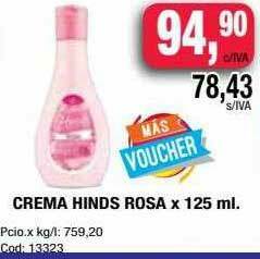 Maxiconsumo Crema Hinds Rosa oferta
