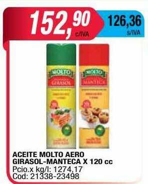 Maxiconsumo Aceite Molto Aero Girasol-manteca oferta