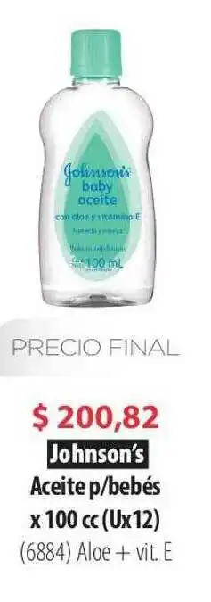 Parodi Johnson's Aceite P Bebés Aloe+vit E oferta