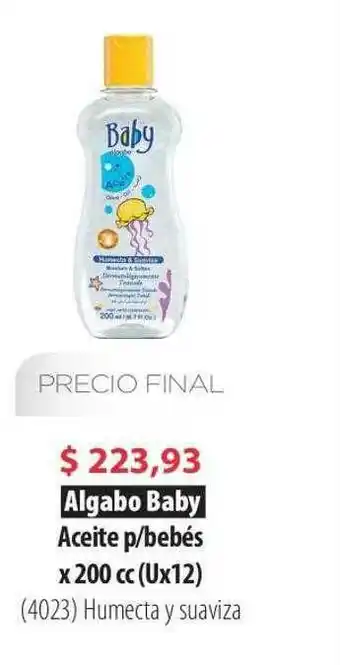 Parodi Algabo Baby Aceite P Bebés Humecta Y Suaviza oferta