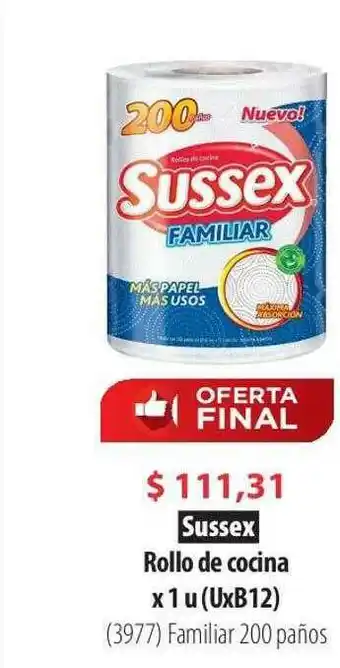 Parodi Sussex Rollo De Cocina Familiar 200 Paños oferta