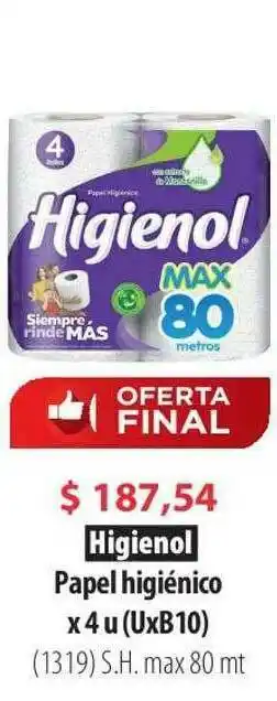 Parodi Higienol Papel Higiénico S.h. Max oferta