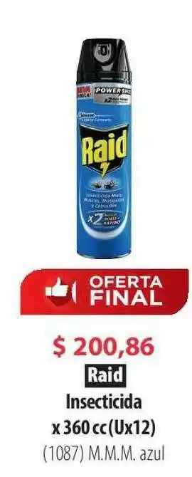 Parodi Raid Insecticida M.m.m. Azul oferta