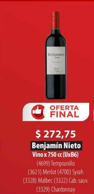 Parodi Benjamin Nieto Vino oferta