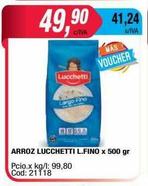Maxiconsumo Arroz Lucchetti L. Fino oferta