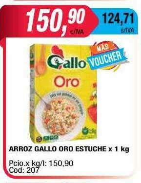 Maxiconsumo Arroz Gallo Oro Estuche oferta