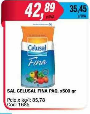 Maxiconsumo Sal Celusal Fina Paq. oferta