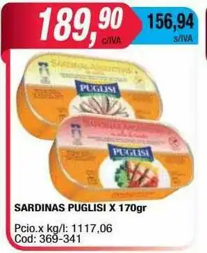Maxiconsumo Sardinas Puglisi oferta