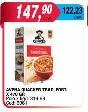 Maxiconsumo Avena Quacker Trad. Fort. oferta