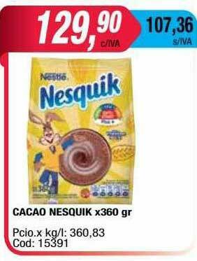 Maxiconsumo Cacao Nesquik oferta