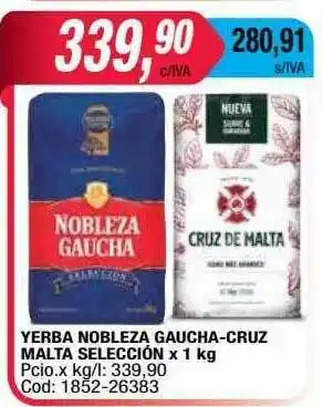Maxiconsumo Yerba Nobleza Gaucha-cruz Malta Selección oferta