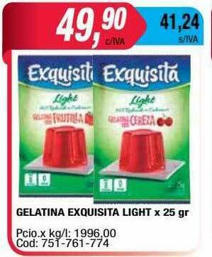 Maxiconsumo Gelatina Exquisita Light oferta