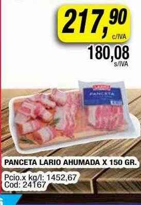 Maxiconsumo Panceta Lario Ahumada oferta