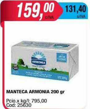 Maxiconsumo Manteca Armonia oferta