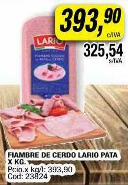 Maxiconsumo Fiambre De Cerdo Lario Pata oferta