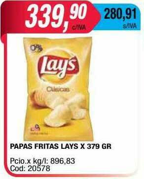 Maxiconsumo Papas Fritas Lays oferta