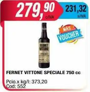 Maxiconsumo Fernet Vittone Speciale oferta