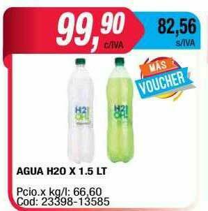 Maxiconsumo Agua H2o oferta