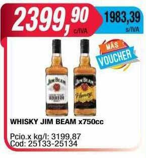 Maxiconsumo Whisky Jim Beam oferta