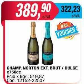 Maxiconsumo Champ. Norton Ext. Brut Dulce oferta