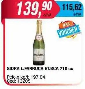Maxiconsumo Sidra L. Farruca Et. Bca oferta