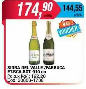 Maxiconsumo Sidra Del Valle Farruca Et. Bca. Bot. oferta