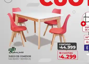 Naldo Lombardi Juego de Comedor 18 Cuotas oferta