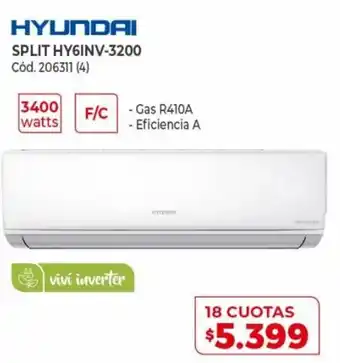 Naldo Lombardi Hyundai Split HY6INV-3200 18 Cuotas oferta