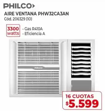 Naldo Lombardi Philco Aire Ventana PHW32CA3AN 16 Cuotas oferta