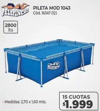 Naldo Lombardi Pelopincho Pileta MOD 1043 15 Cuotas oferta