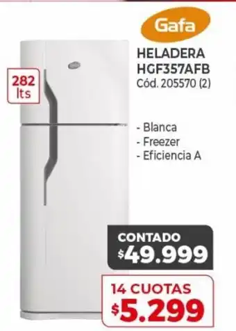 Naldo Lombardi Gafa Heladera HGF357AFB 14 Cuotas oferta