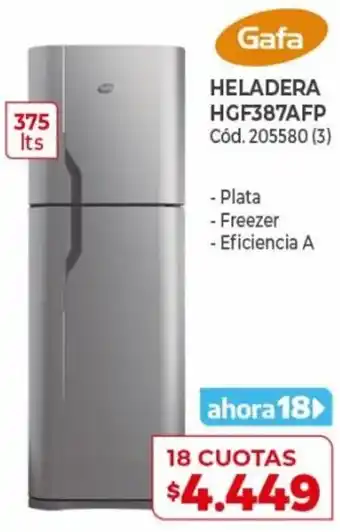 Naldo Lombardi Gafa Heladera HGF387AFP 18 Cuotas oferta