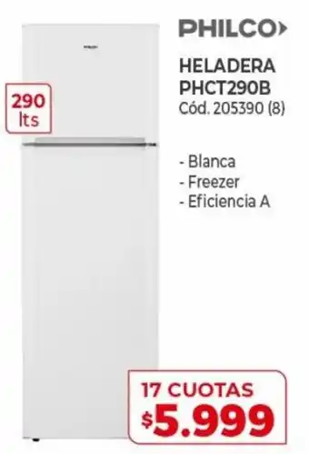 Naldo Lombardi Philco Heladera PHCT290B 17 Cuotas oferta