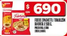 Supermercados DIA Favorita fideos spaghetti/tira buzón oferta