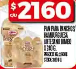 Supermercados DIA Pan para panchos hamburguesa artesano bimbo oferta