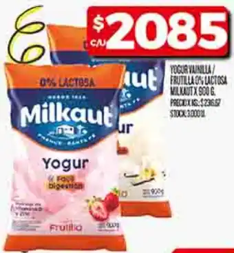 Supermercados DIA Milkaut yogur vainilla/ frutilla oferta