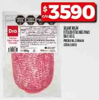 Supermercados DIA Dia salame milan feteado fetas más finas oferta