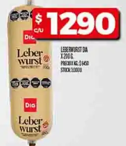 Supermercados DIA Leberwurst dia oferta