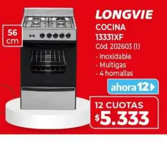 Naldo Lombardi Longvie Cocina 13331XF 12 Cuotas oferta