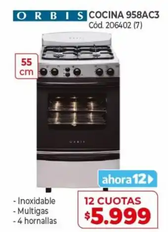 Naldo Lombardi Orbis Cocina 958AC3 12 Cuotas oferta