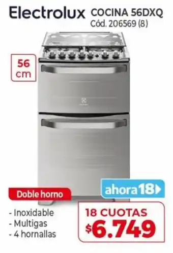 Naldo Lombardi Electrolux Cocina 56DXQ 18 Cuotas oferta
