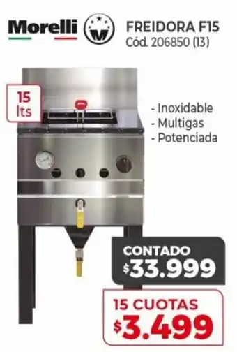Naldo Lombardi Morelli Freidora F15 15 Cuotas oferta