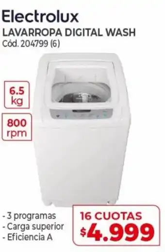 Naldo Lombardi Electrolux Lavarropa Digital Wash 16 Cuotas oferta